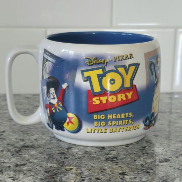 Disney Store Toy Story Big Hearts Big Spirits Little Batteries Coffee‎ Mug Pixar - Picture 1 of 8